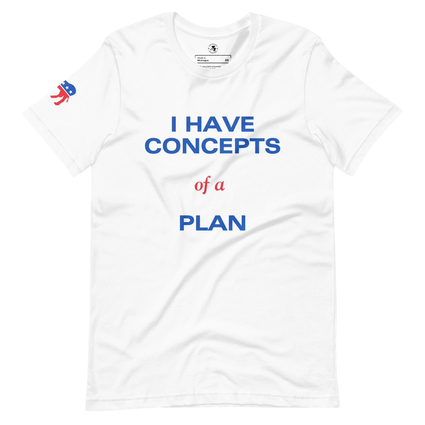 Trump Debate T-Shirt – "I Have Concepts of a Plan" Eco-Friendly Edition