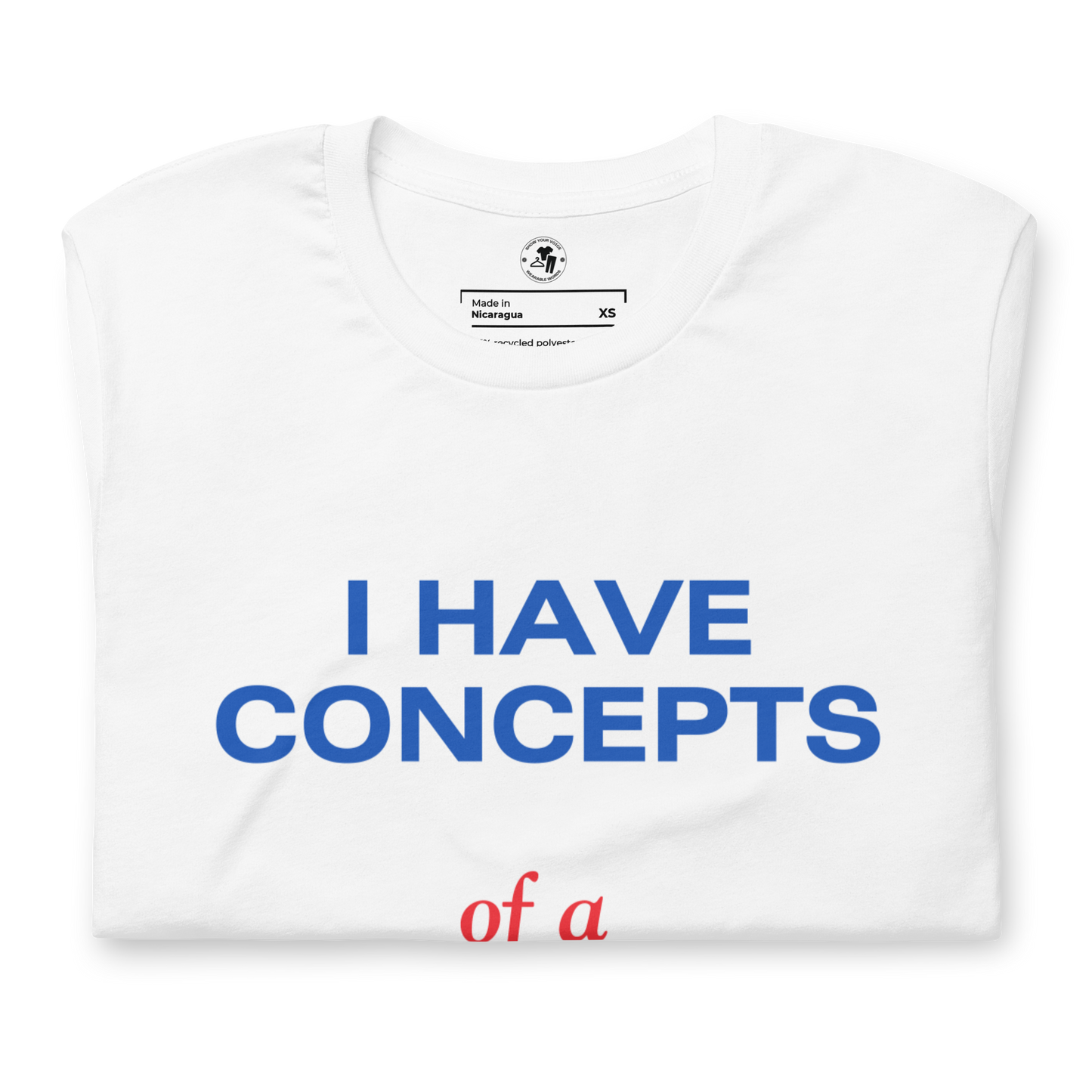 Trump Debate T-Shirt – "I Have Concepts of a Plan" Eco-Friendly Edition